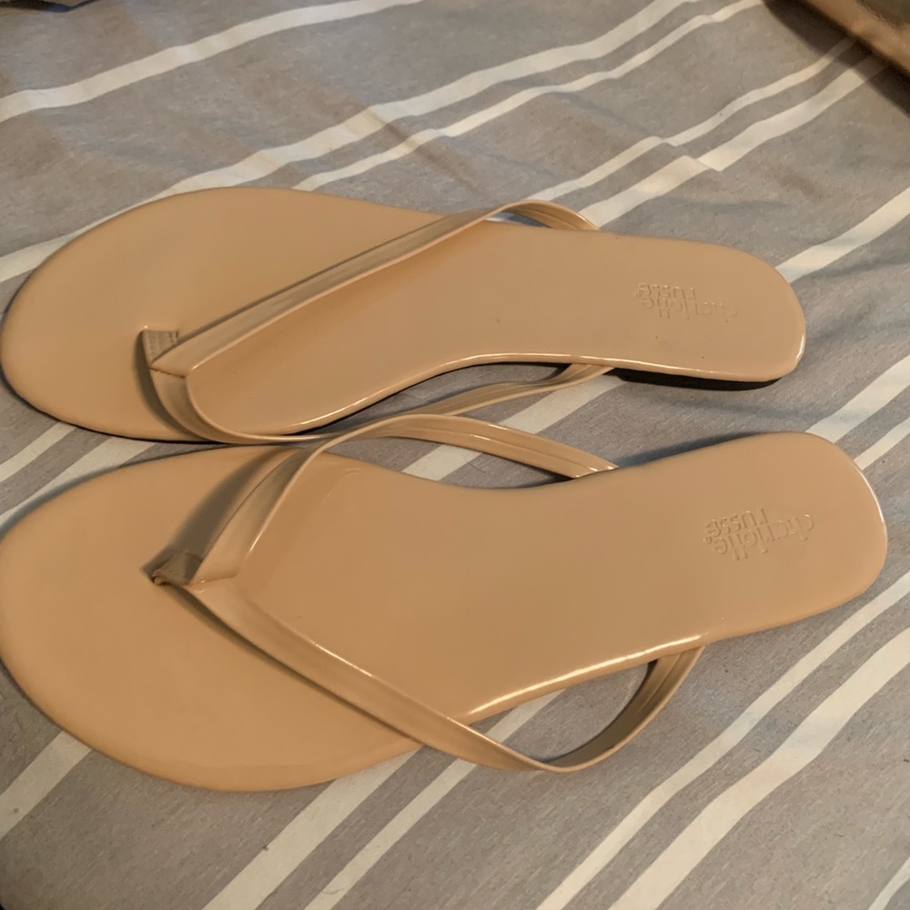 Charlotte Russe Nude Flip Flops Worn Once!